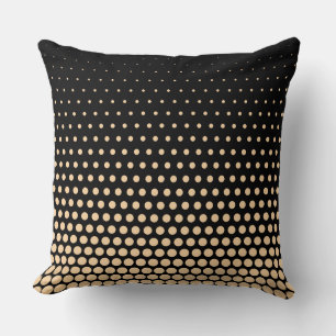 Champagne Polka Dot Modern Black Kudde