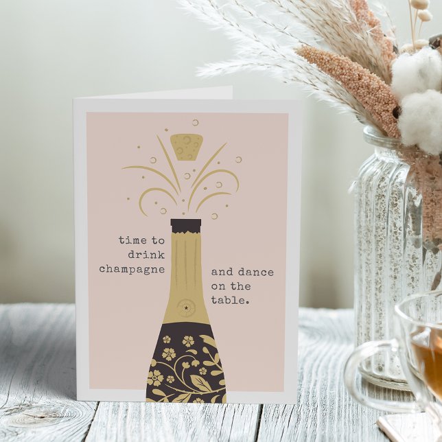 Champagne Pop | Födelsedag Hälsning Kort (Skapare uppladdad)