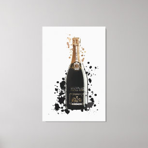 Champagne print canvastryck