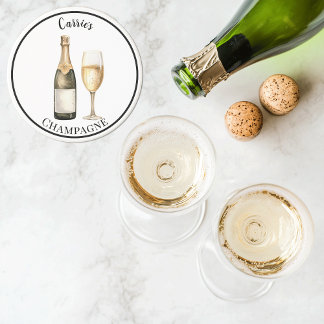Champagne Prosecco Älskare Namn Sten Underlägg