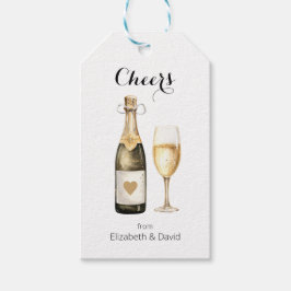 Champagne Prosecco Älskare Skål till Dig Presentetikett