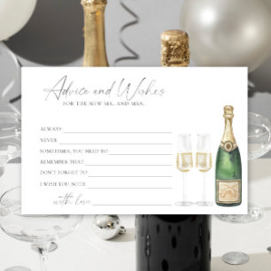 Champagne - råd och önskningar möhippa brevpapper