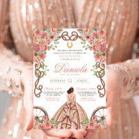 Champagne & Ro Guld Western Charro Quinceanera