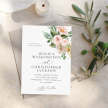 Champagne & Rosa Blommigt Bröllop