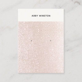 Champagne Rosa Glitter Earring Visning Visitkort