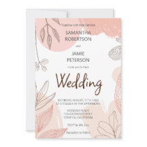 Champagne  Rosa - Hand plockade Blommigt Bröllop