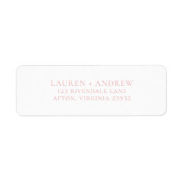 Champagne Rosa och vit Returadress Returadress Etikett