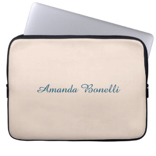 Champagne Rosa Plain Simple Minimalist Modern Laptop Fodral