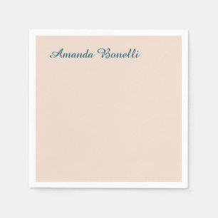 Champagne Rosa Plain Simple Minimalist Modern Pappersservett