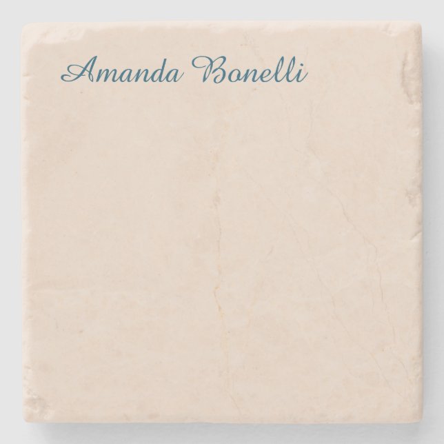 Champagne Rosa Plain Simple Minimalist Modern Stenunderlägg (Framsidan)