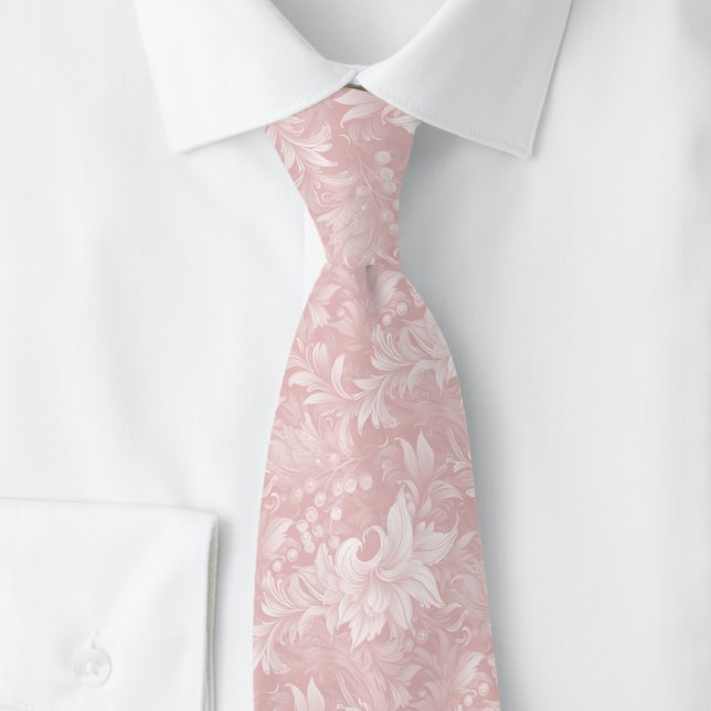 Champagne Rosa Utförlig Botanisk Slips (Skapare uppladdad)