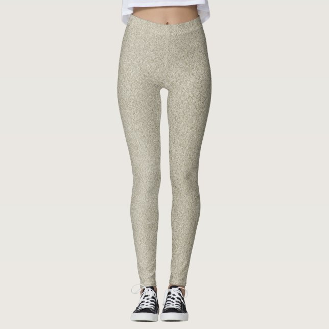 Champagne Sand Glitter Leggings (Framsida)