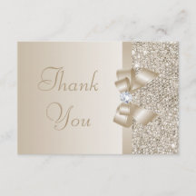 Champagne Sequins, Bow & Diamond Tack