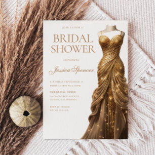 Champagne Shimmer Dress Möhippa Inbjudningar