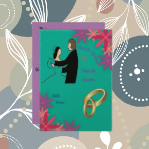 Champagne Shimmer Papper Tecknad par Bröllop Card Inbjudningar