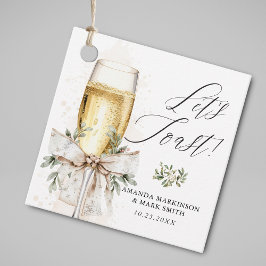 Champagne Skål Vinter Neutral Gåvor Etiketter