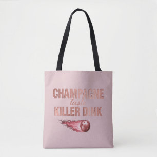 Champagne Smak Killer Dink Rosapink Pickleball Tygkasse