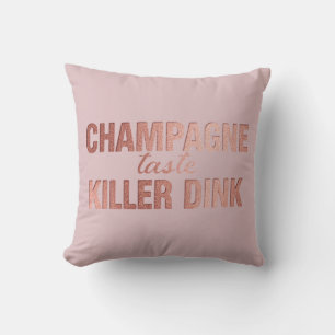 Champagne Smak Mördardink Rosaröd Pickleball Kudde