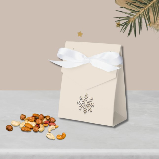 Champagne Snowflake Favor Box Presentaskar (Skapare uppladdad)