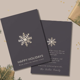 Champagne Snowflake Helgdag Card Julkort