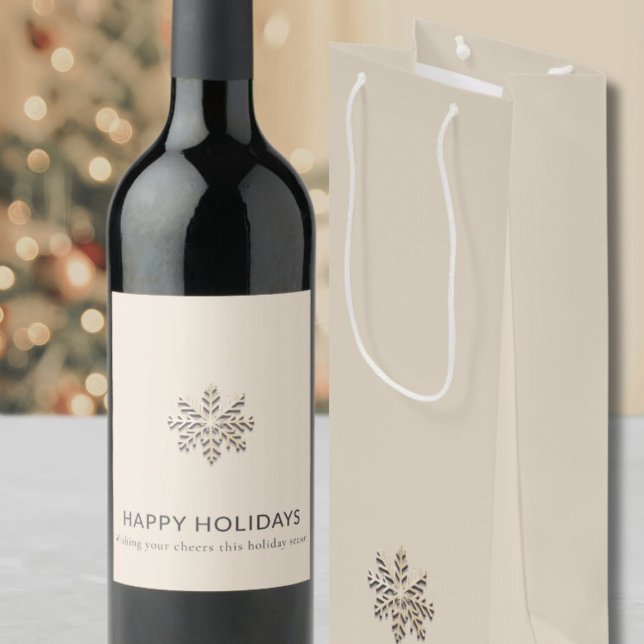 Champagne Snowflake Vin Bag (Skapare uppladdad)