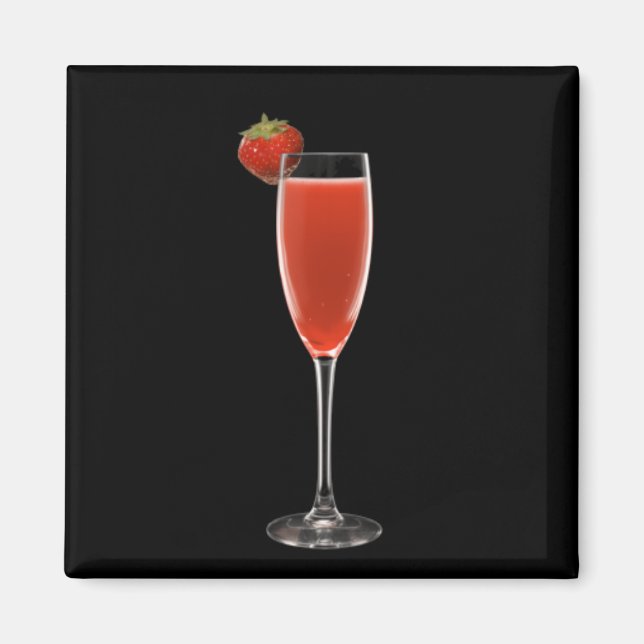 Champagne Strawberry Magnet (Framsidan)