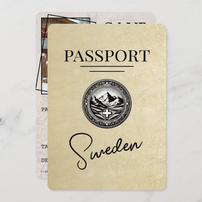 Champagne Sverige Passport Spara datum Spara Datumet (Fram/baksida)