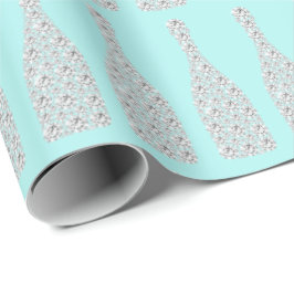 Champagne Swarovski Crystals Diamond Flaskor Aqua Presentpapper