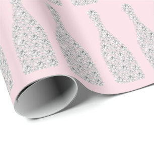 Champagne Swarovski Crystals Diamond Flaskor Rosa Presentpapper