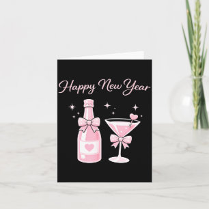 Champagne Swea Martini Coquette Gott Nytt År Par Kort