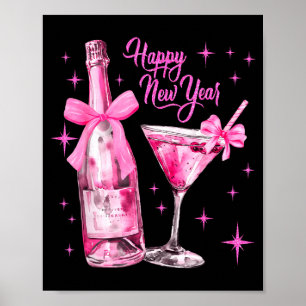 Champagne Swea Martini Coquette Gott Nytt År Par Poster