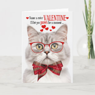 Champagne Tabby katt Älskare Valentine Kattdjur Hu Helgkort