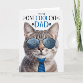 Champagne Tabby katt Fars dag One Coola Cat Helgkort