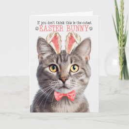 Champagne Tabby katt i Bunny Öron för Påsk Helgkort