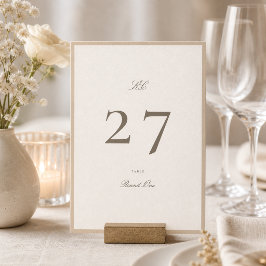 Champagne Taupe 5 x 7 Bordskort för Bröllop