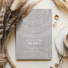 Champagne Taupe - Boho Dots Möhippa Party Inbjudningar