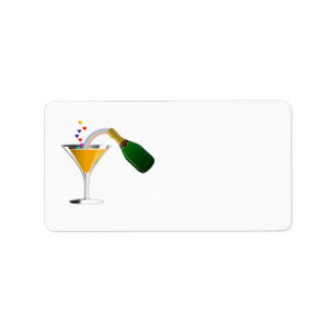 Champagne Toast Adressetikett