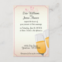 Champagne Toast-bröllopsinbjudan