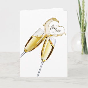 Champagne Toast för år Kort