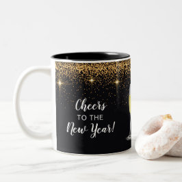 Champagne Toast Glitter - nyår Två-Tonad Mugg