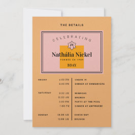 Champagne Toast Itinerary Inbjudningar