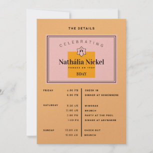 Champagne Toast Itinerary Inbjudningar