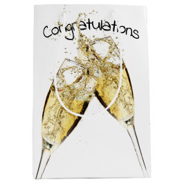 Champagne Toast on White