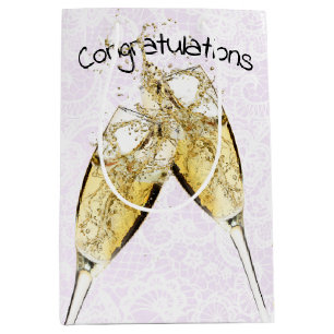 Champagne Toast on White Snöre