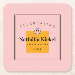 Champagne Toast Underlägg Papper Kvadrat