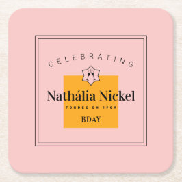 Champagne Toast Underlägg Papper Kvadrat