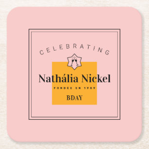 Champagne Toast Underlägg Papper Kvadrat