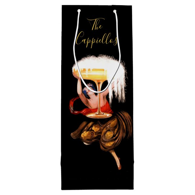 Champagne Toast  Wine Gift Bag (Baksidan)