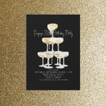 Champagne Torn Black Surprise 30års födelsedag Par Inbjudningar<br><div class="desc">Champagne torn. Svart. Inbjudan. Överraskad inbjudan från 30års födelsedag-partiet.</div>