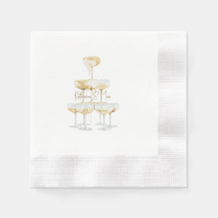 Champagne Torn egna namn Bröllop Pappersservett